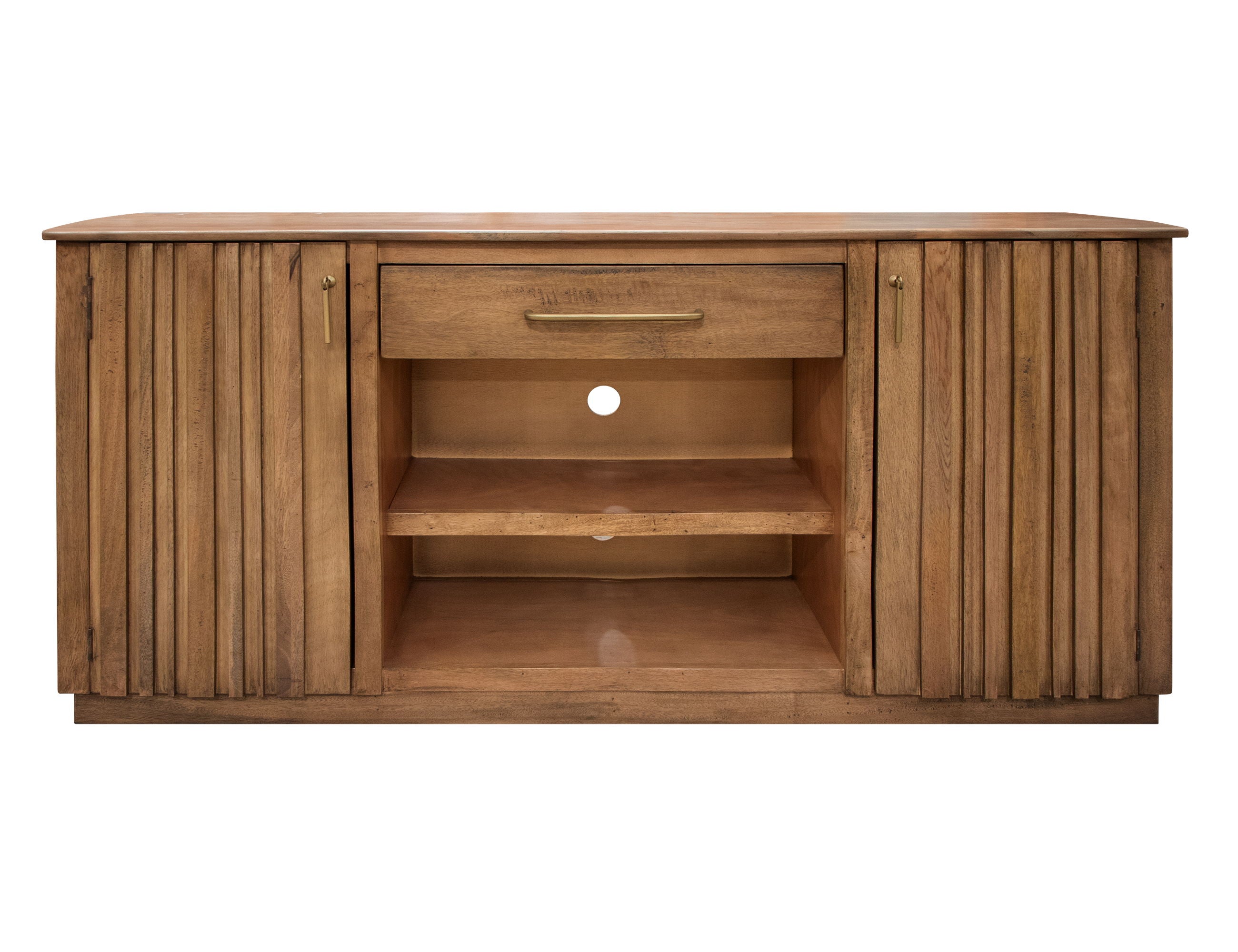 Mezquite - 1 Drawer 2 doorTV Stand - Mezquite Brown