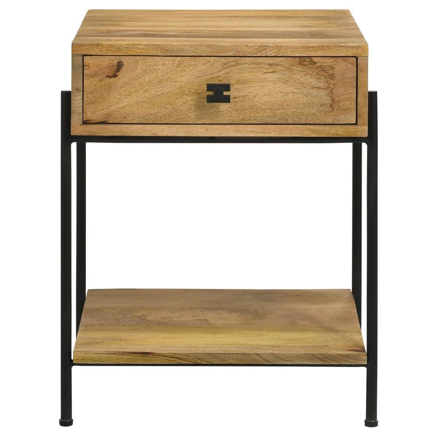 Declan 1-Drawer Wood Accent Side Table in