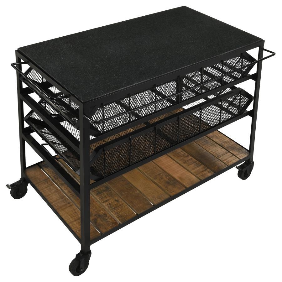Evander - Marble Top Kitchen Cart
