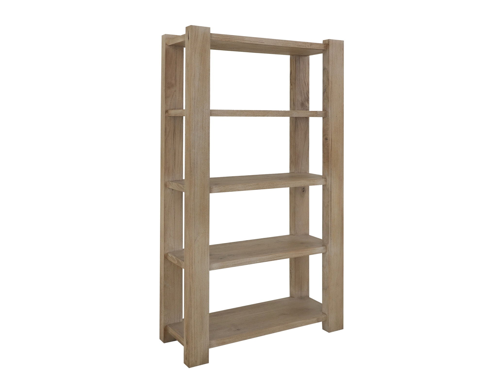 Luma 5-Shelf Bookcase in Sand Brown Melina Wood