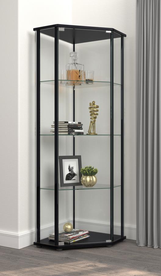 Zenobia 4-Shelf Curio Cabinet Display Case