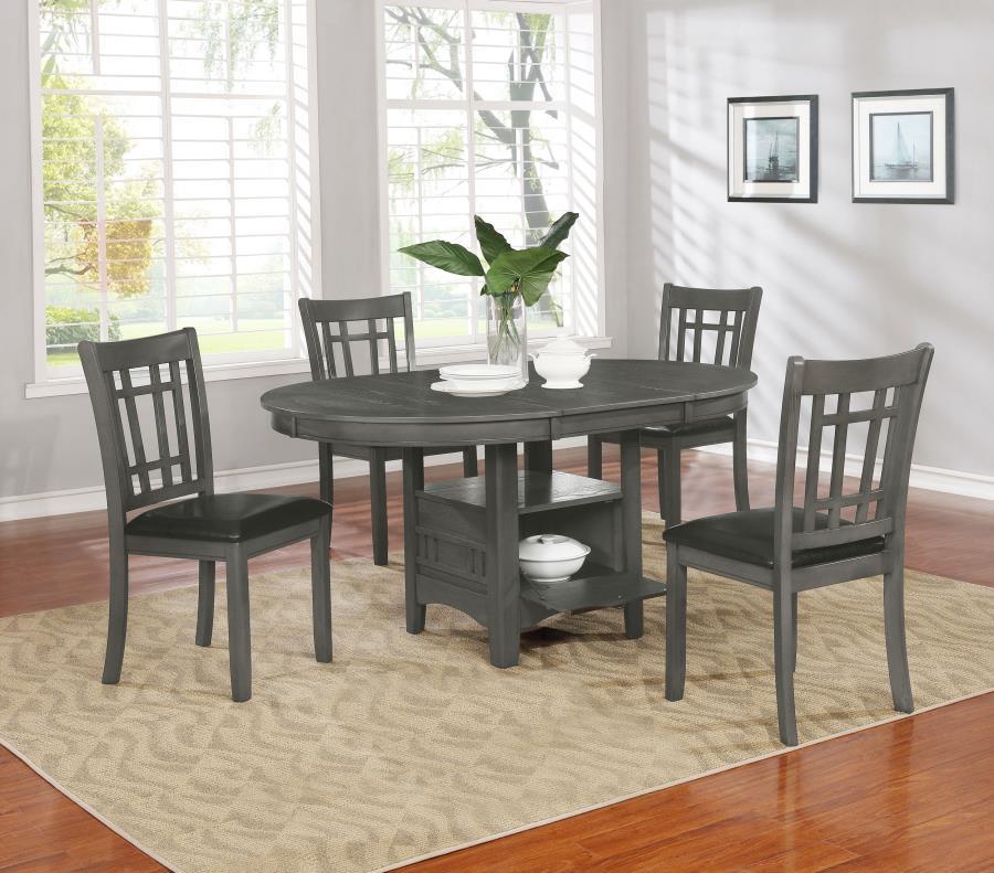 Lavon 5-Piece Oval Extension Leaf Dining Set