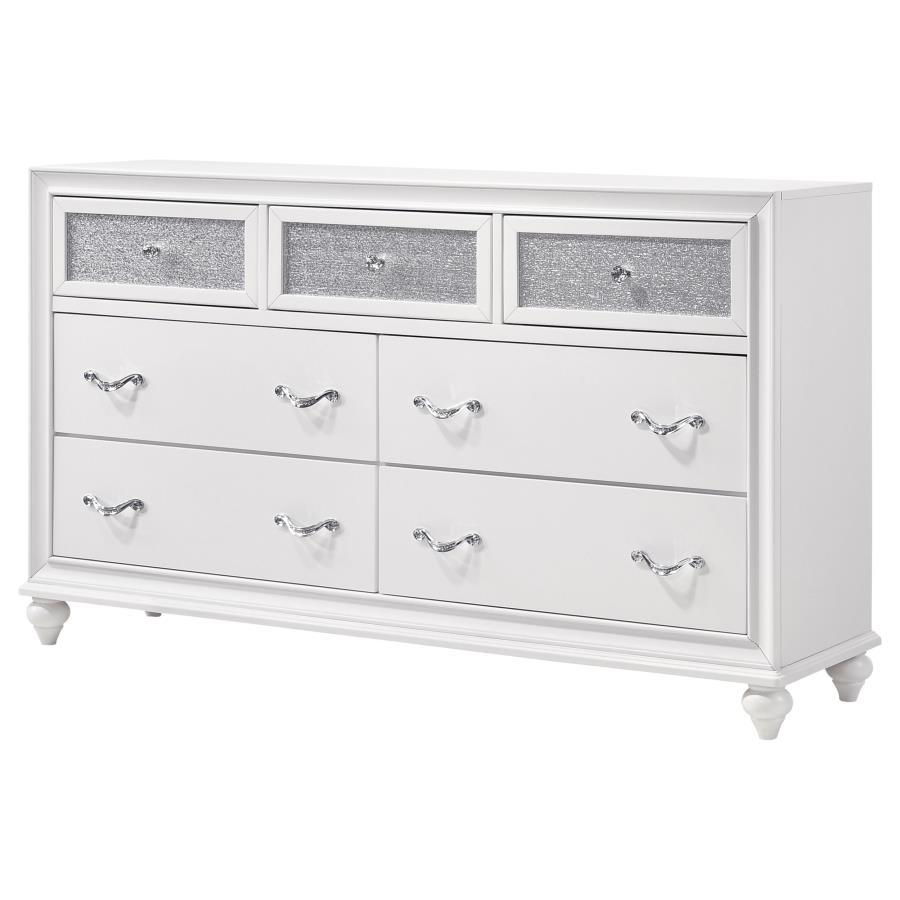 Barzini 7-Drawer White Dresser