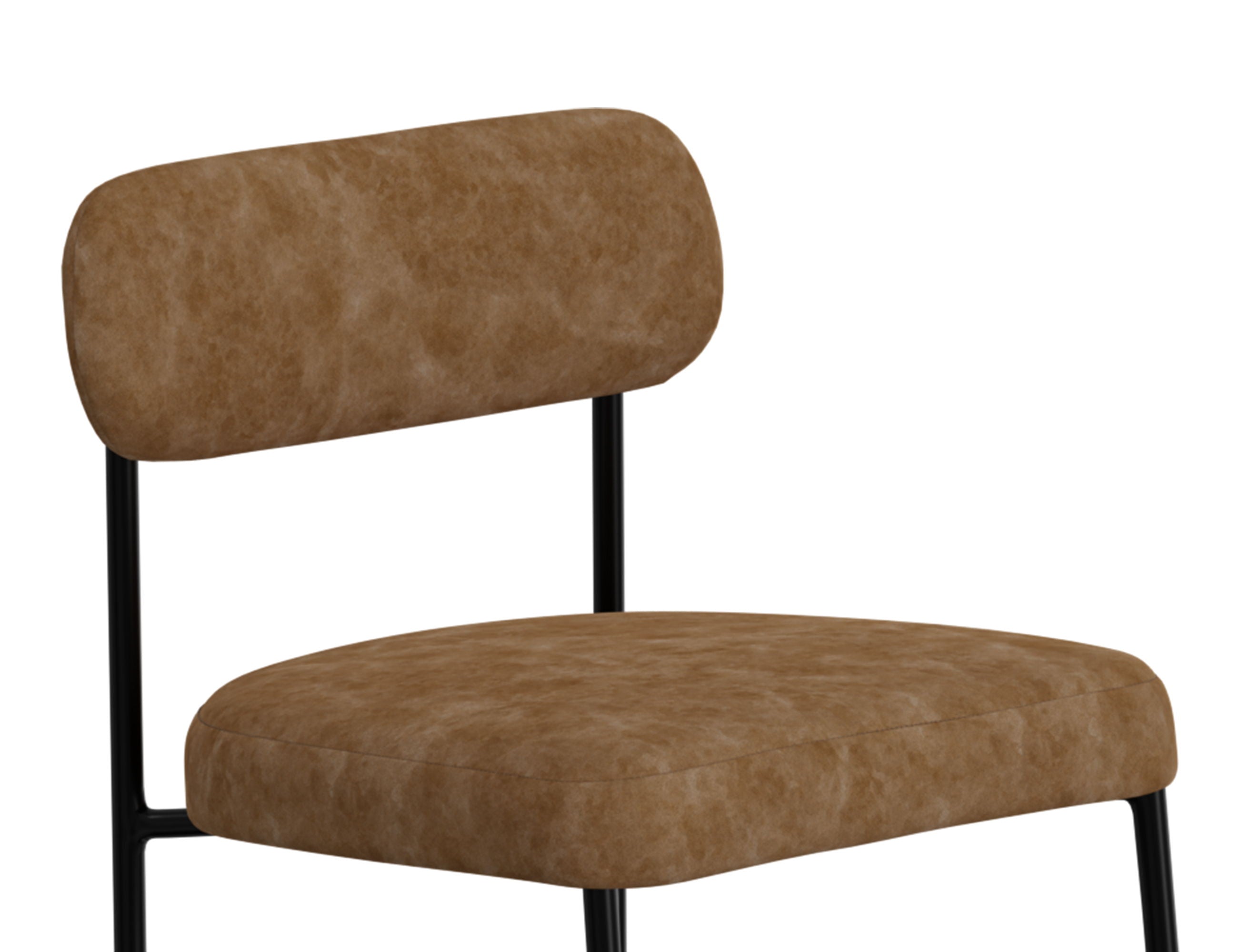 Upholstered Barstools with Wooden Frame & Metal Base - Seating - Bar Stool