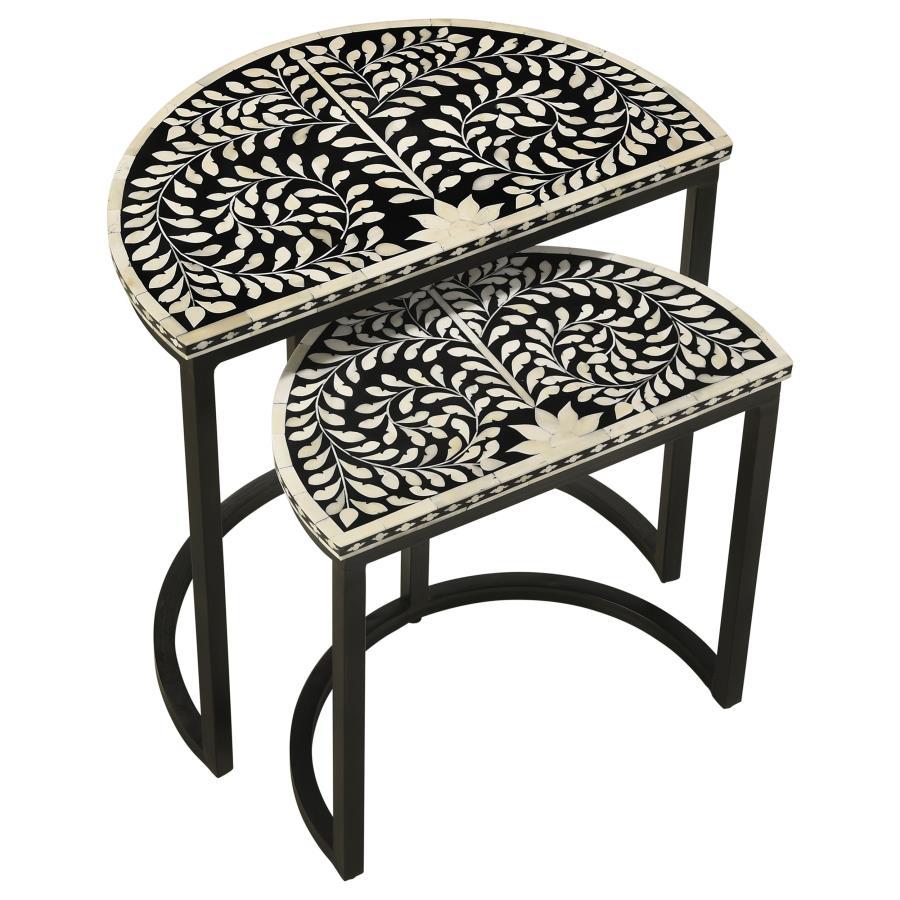 Zakiya 2 Piece Demilune Nesting Table Set
