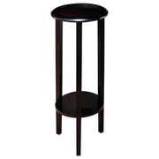 Kirk 1-Shelf Round Wood Plant Stand Side Table