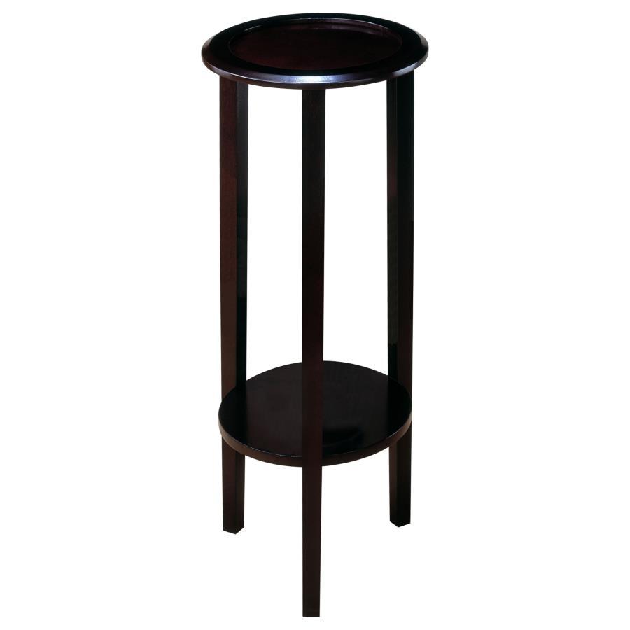 Kirk 1-Shelf Round Wood Plant Stand Side Table