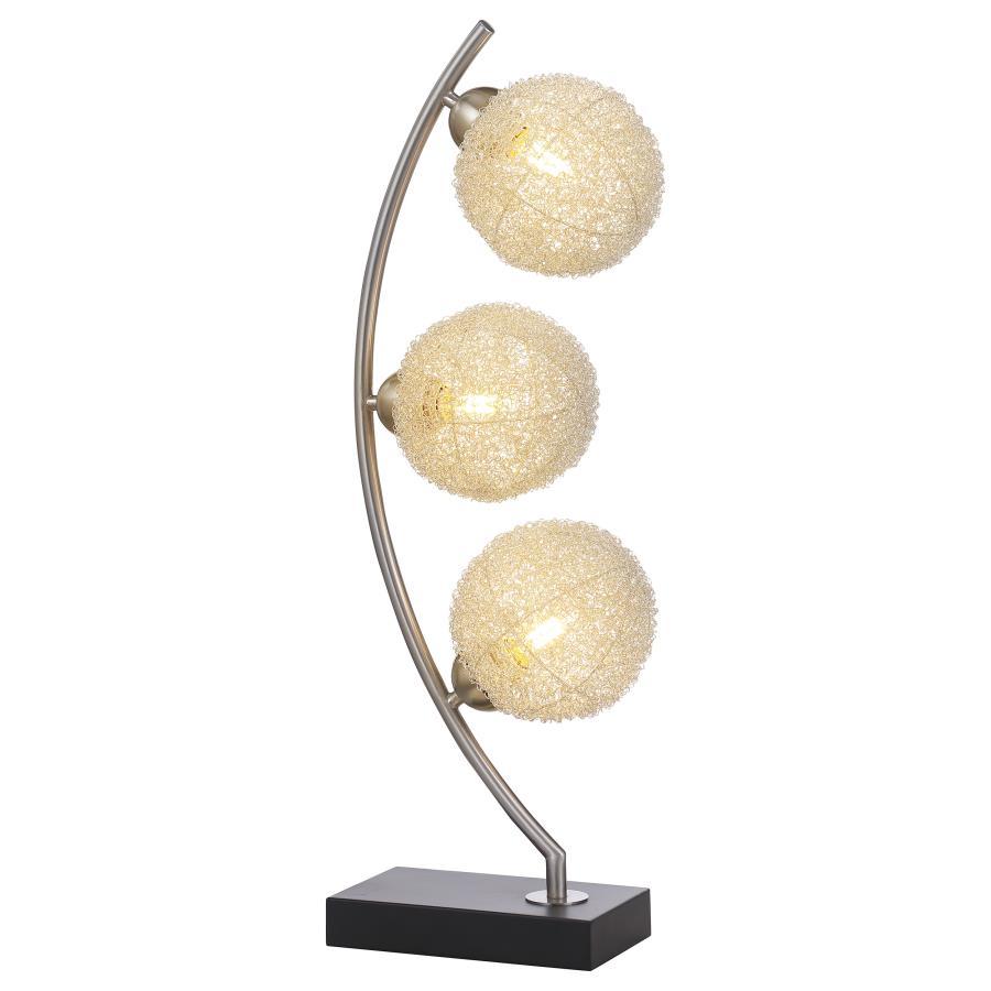 Claudia Woven Spherical Metal Table Lamp