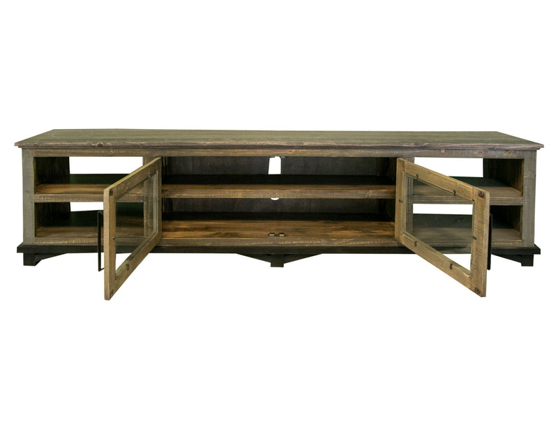 Loft - TV Stand - 2 Door 93" TV Two Tone Gray / Brown