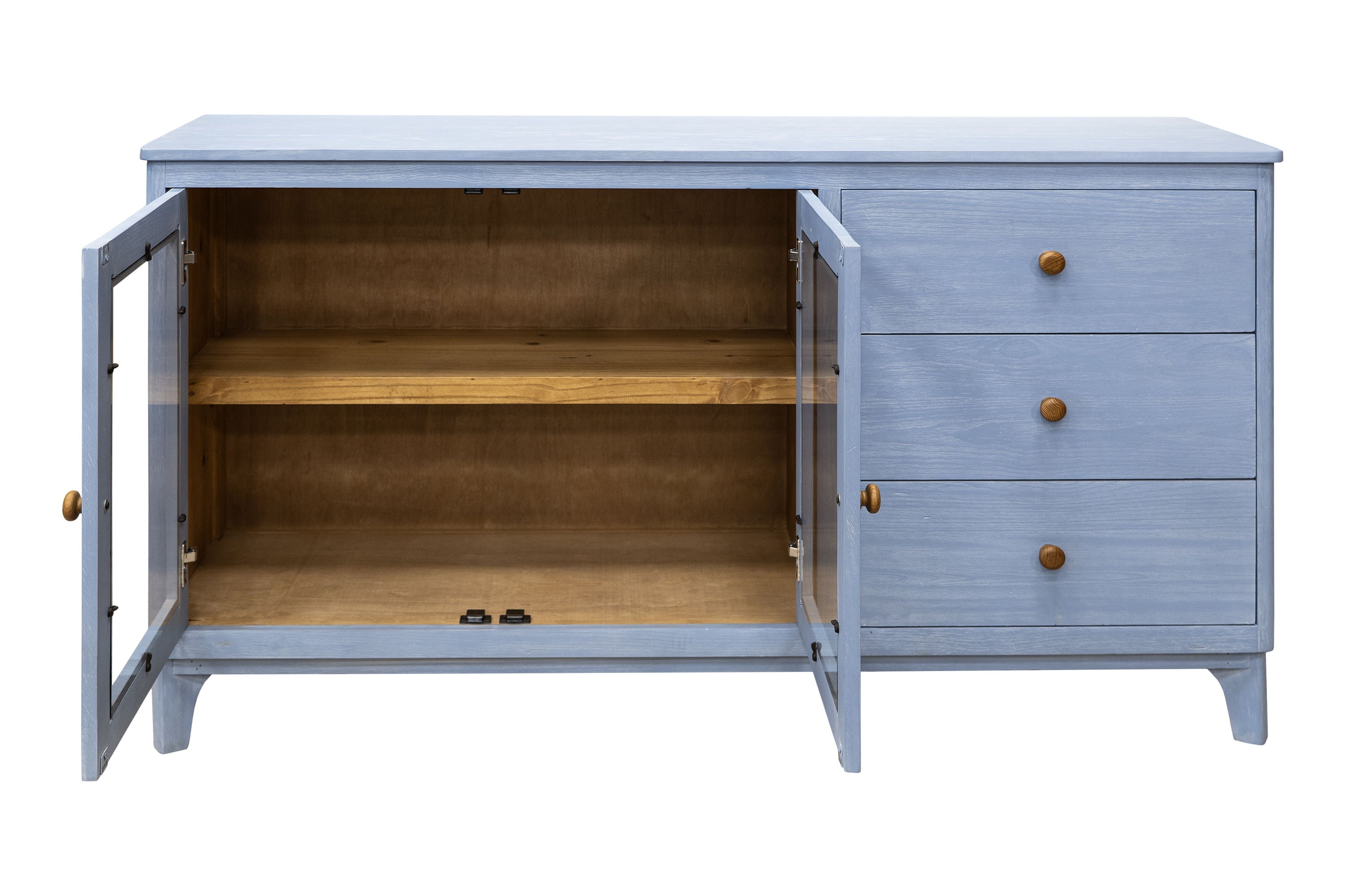 Giza - 3 Drawer & 2 Door Console - Pastel Blue