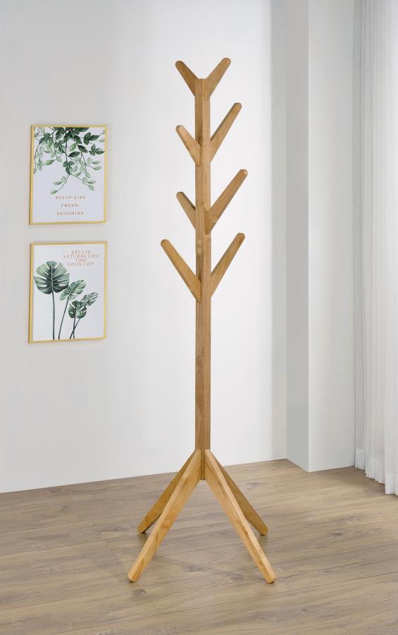 Margaret - Solid Wood Coat Rack in Natural Oak