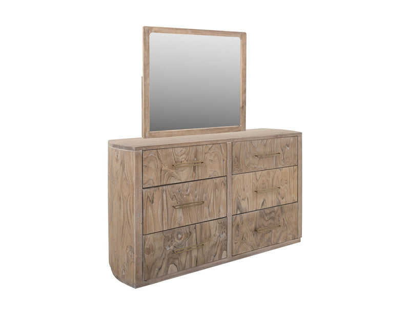 Balam 6-Drawer Dresser in Ivory White