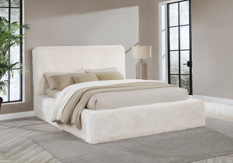 Rebecca Faux Fur Upholstered Bed
