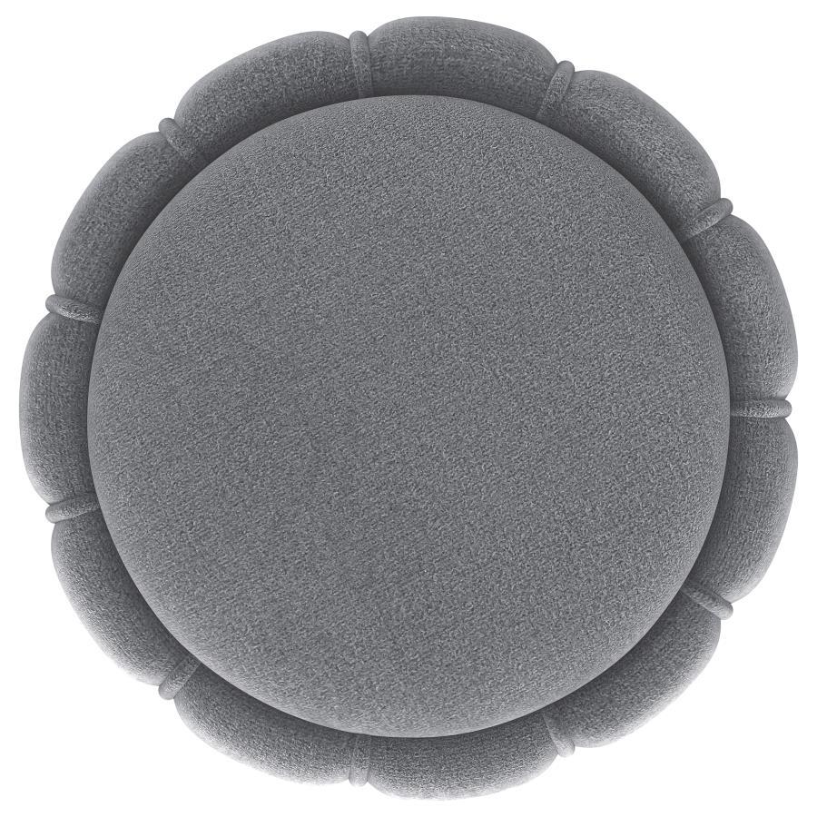 Sora Round Upholstered Ottoman