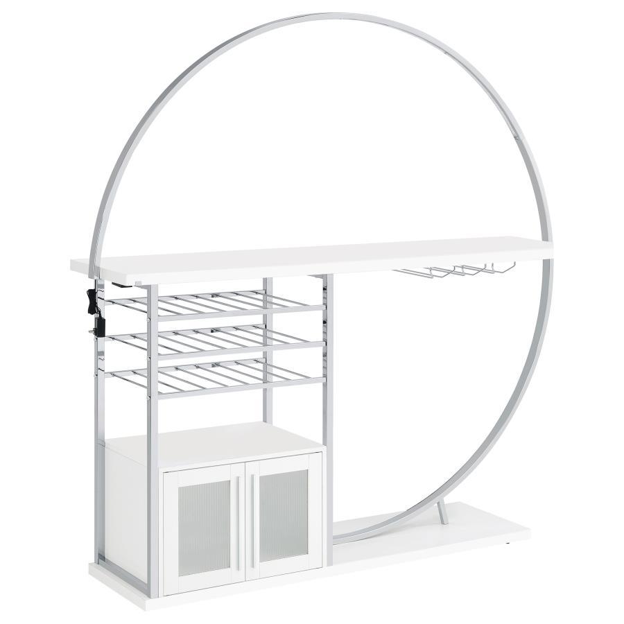 Risley 2-Door Circular LED Home Bar Cabinet