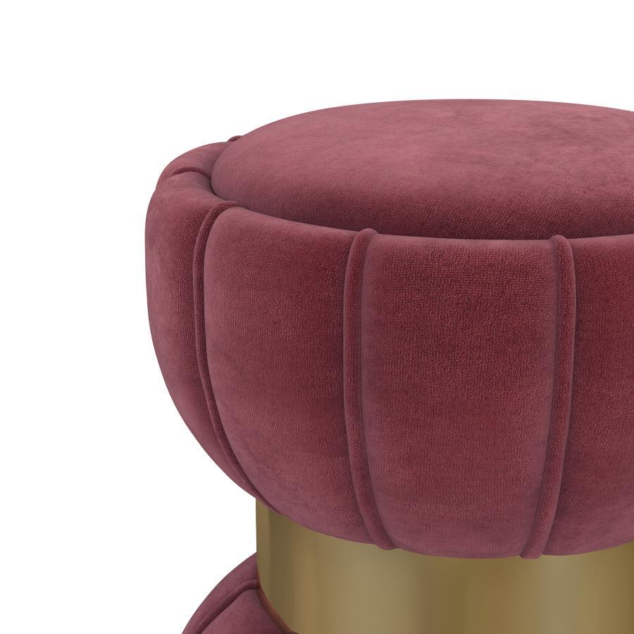 Sora Round Upholstered Ottoman