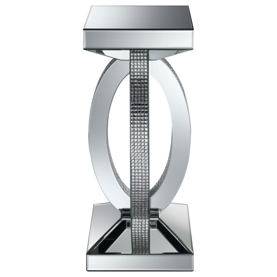 Square Mirrored Acrylic Crystal Side End Table