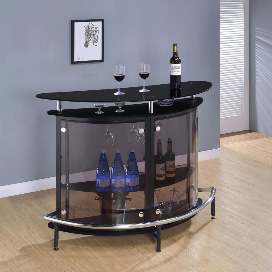 Freestanding Glass Top Home Bar Wine Cabinet