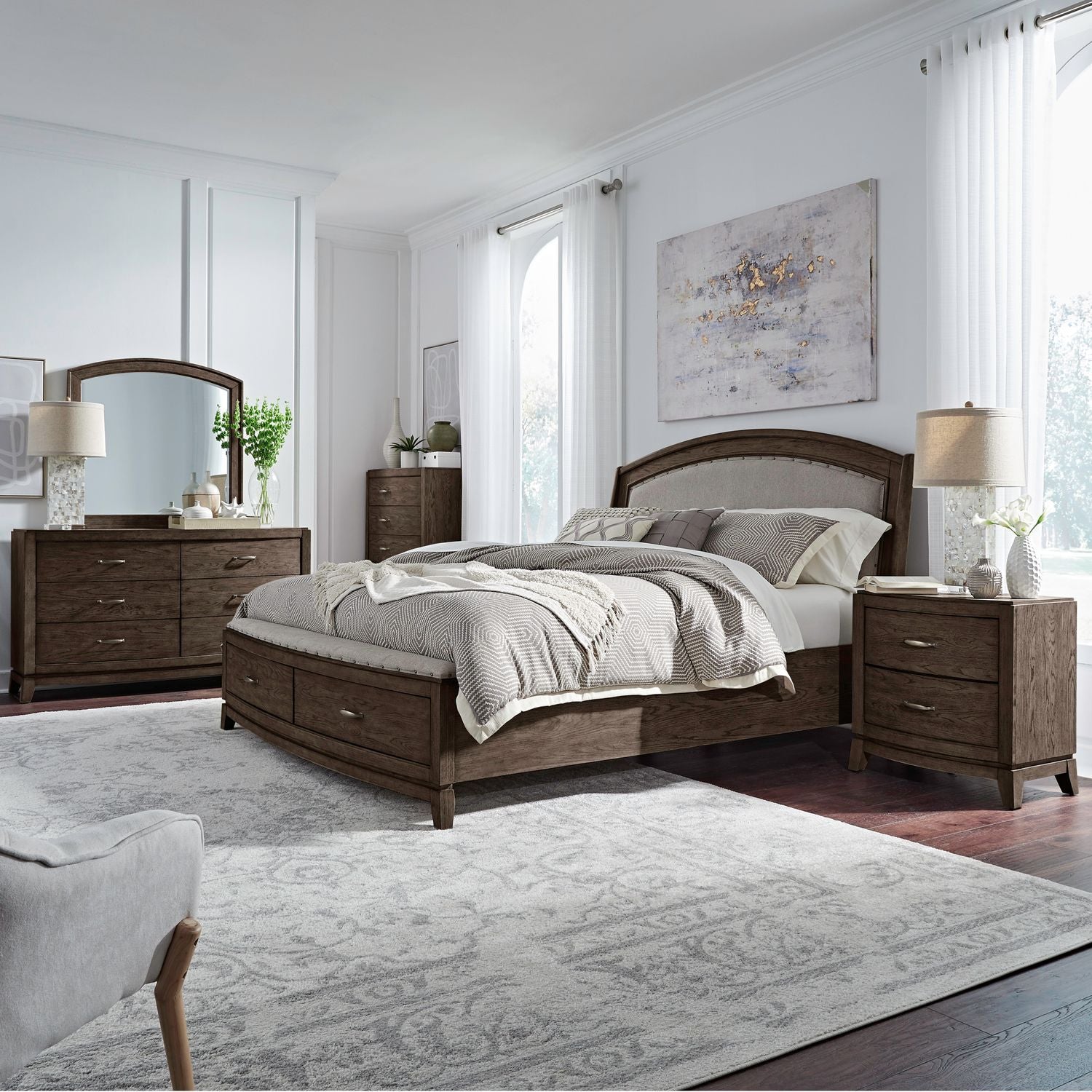 Avalon Upholstered Bedroom Set