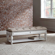 Liberty Furniture Magnolia Manor Bed Bench Antique White – Lowest Price at VBU Furniture