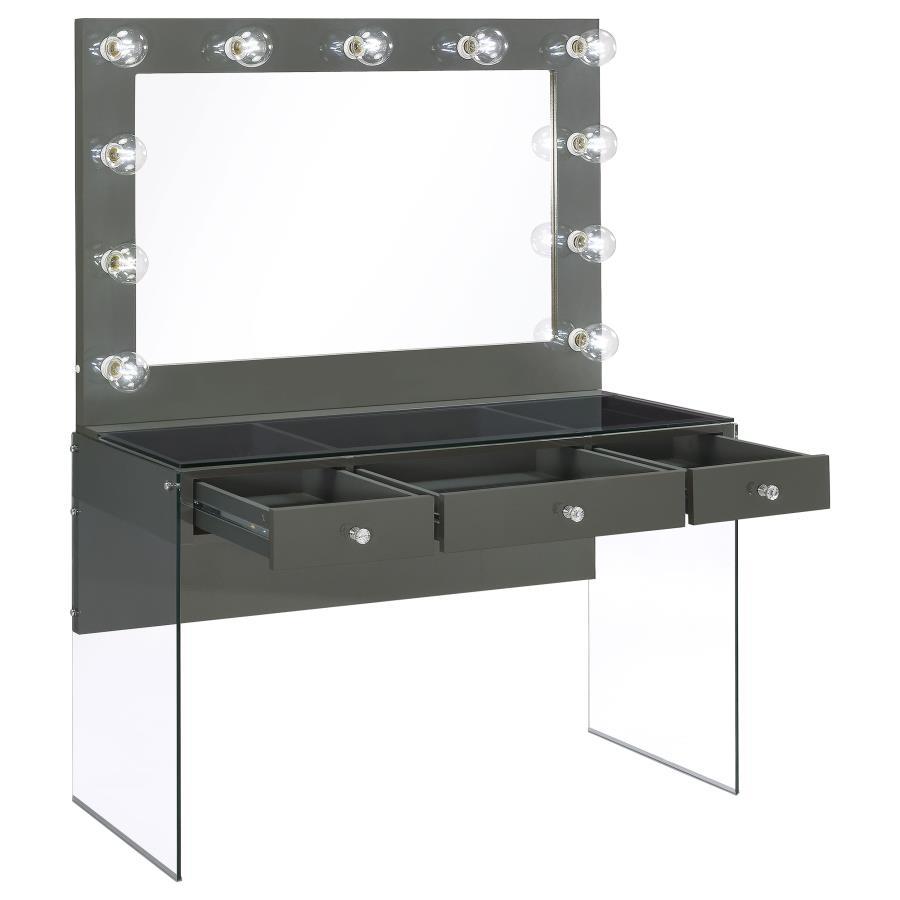 Afshan - 3-Drawer Vanity Set with Lighting