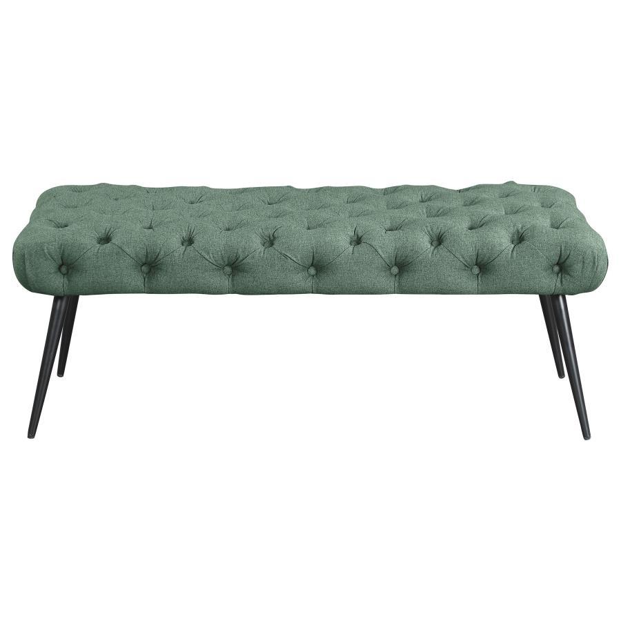 Ella Upholstered Tufted Bench with Metal Legs