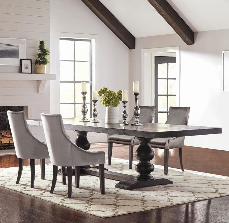 Onslow Rectangular Dark Brown Wood Dining Table