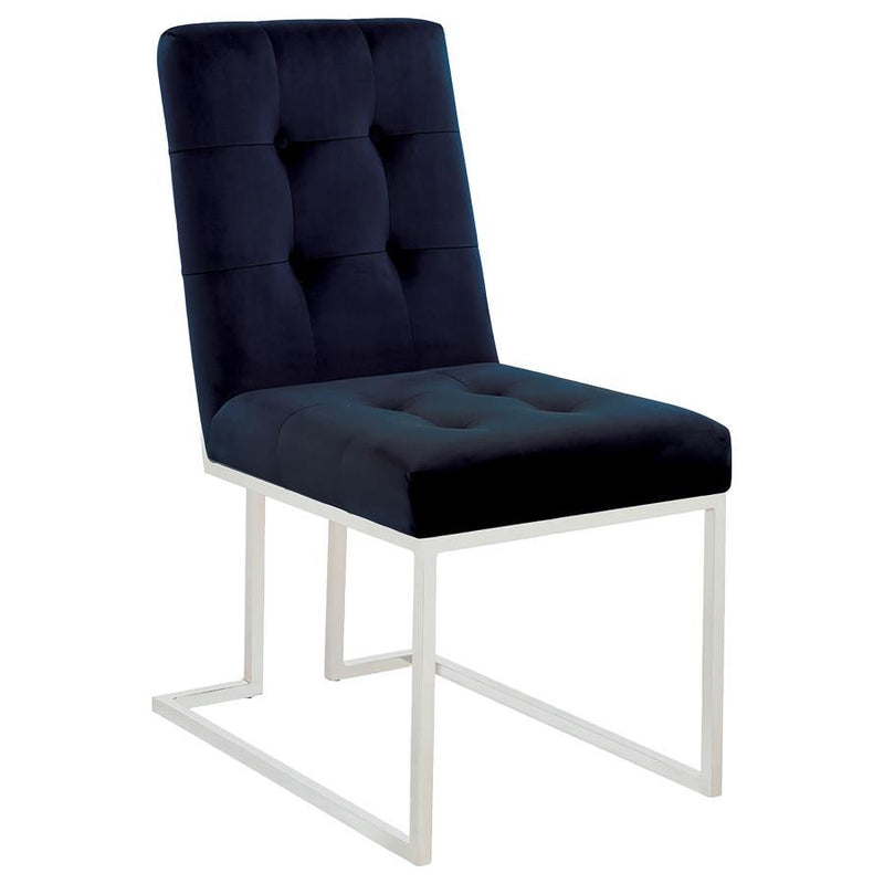 Cisco Velvet Upholstered Dining Side Chair Set of 2