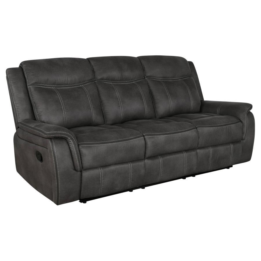 Lawrence Upholstered Padded Arm Reclining Sofa