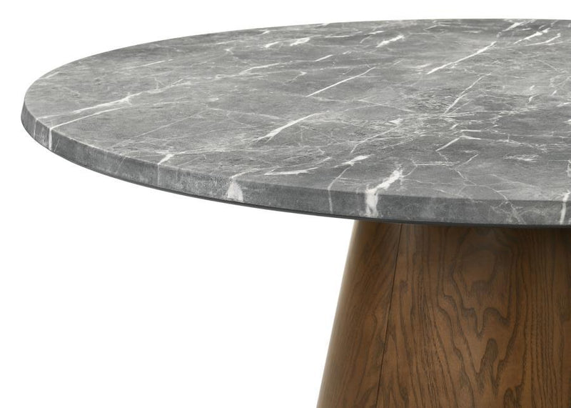 Franklin – 59" Round Dining Table in Gray