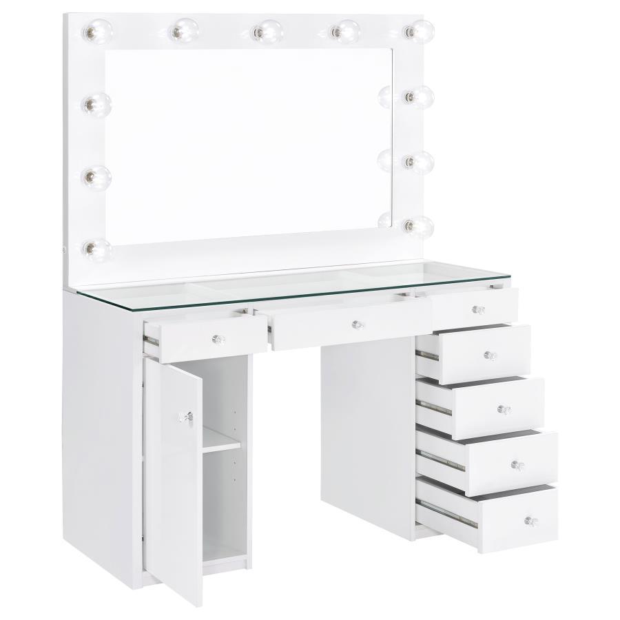 Acena - 7-Drawer Vanity Set with Lighting