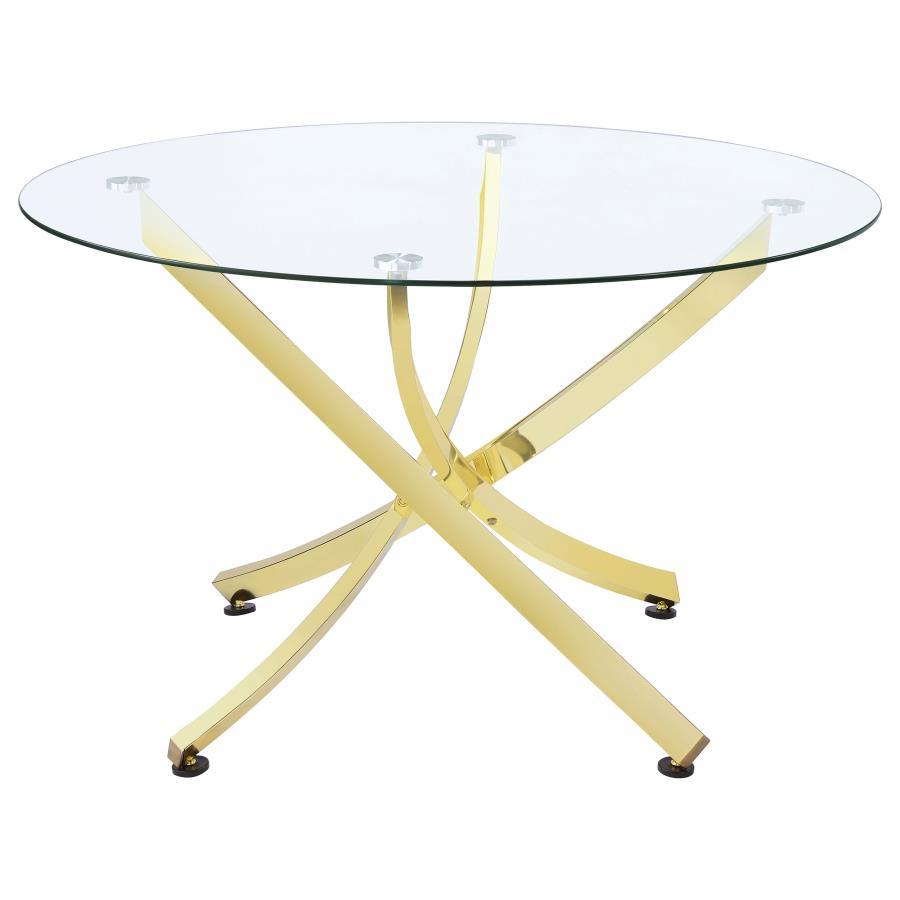 Dining Table with Crisscross Base