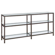Kate - Console Bookcase in Black Nickel