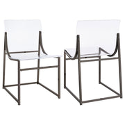 Adino 2-Piece Acrylic Dining Side Chair Set