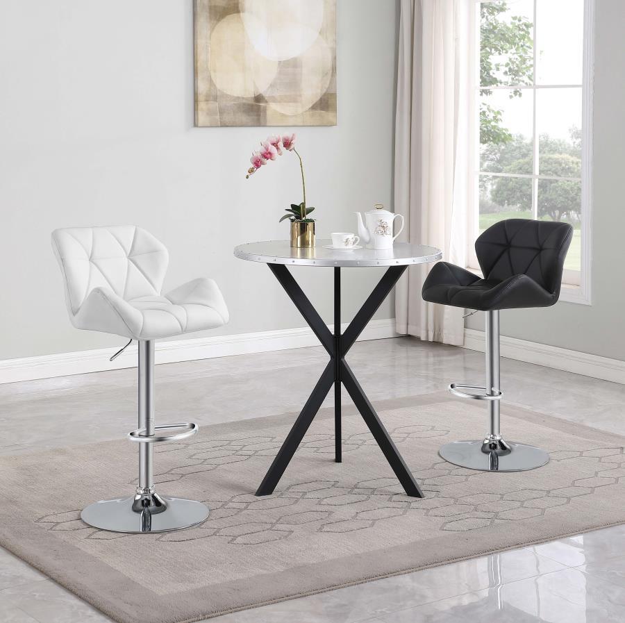 Kenzo Round Galvanized Steel Bistro Bar Table