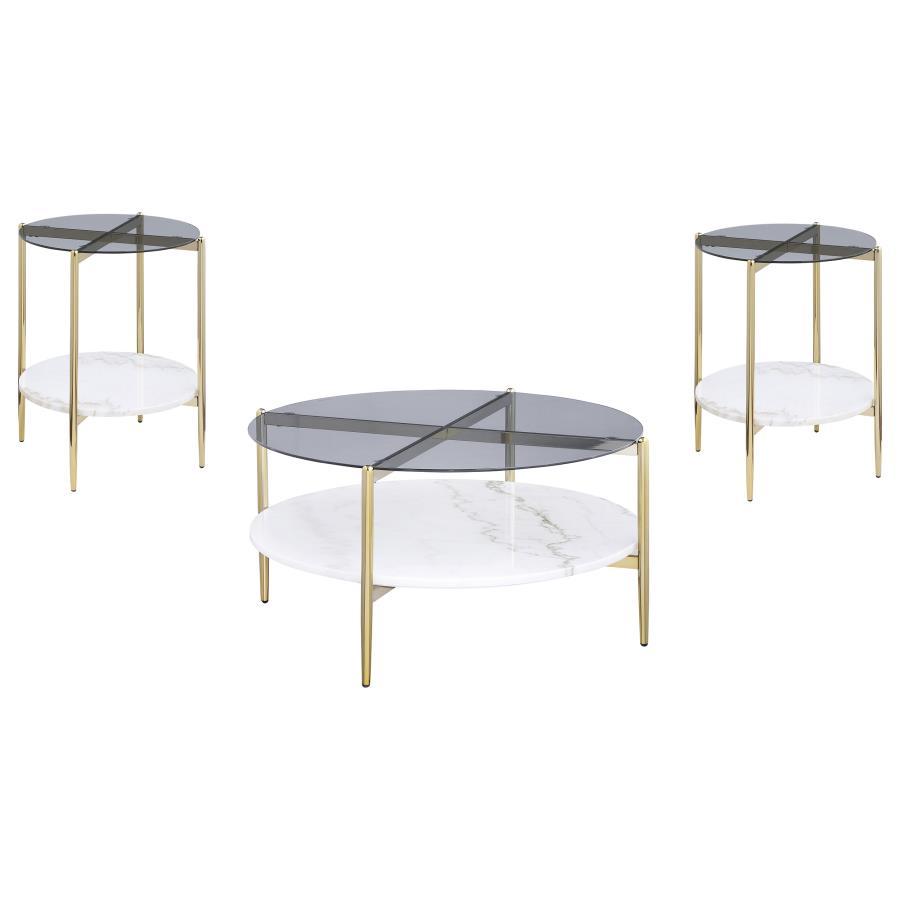 Jonelle - Round Coffee and End Table Set
