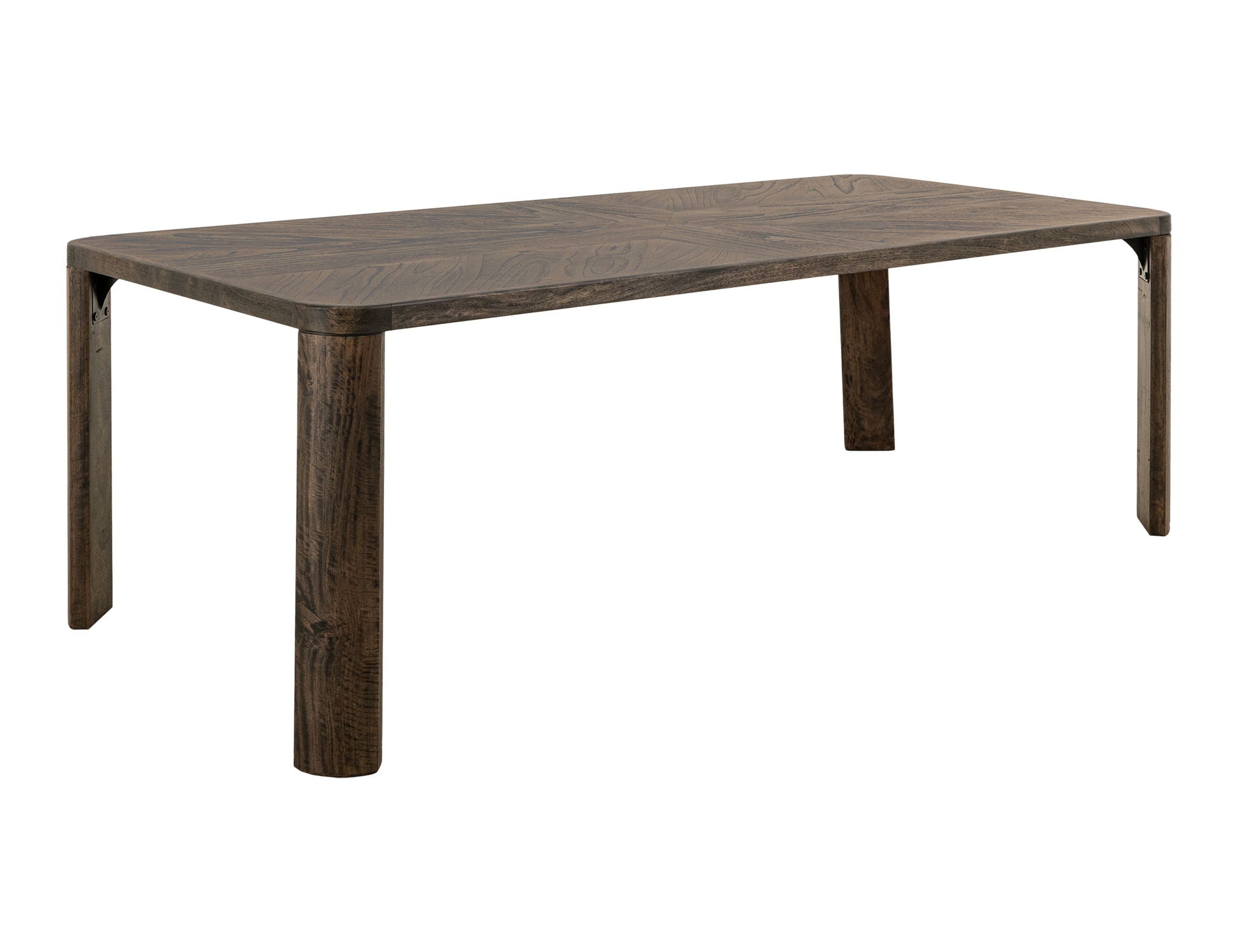 Balam Dining Table in Oil Black, Mango & Teak Wood