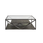 Arista Rectangular Cocktail Table with Beveled Glass Top