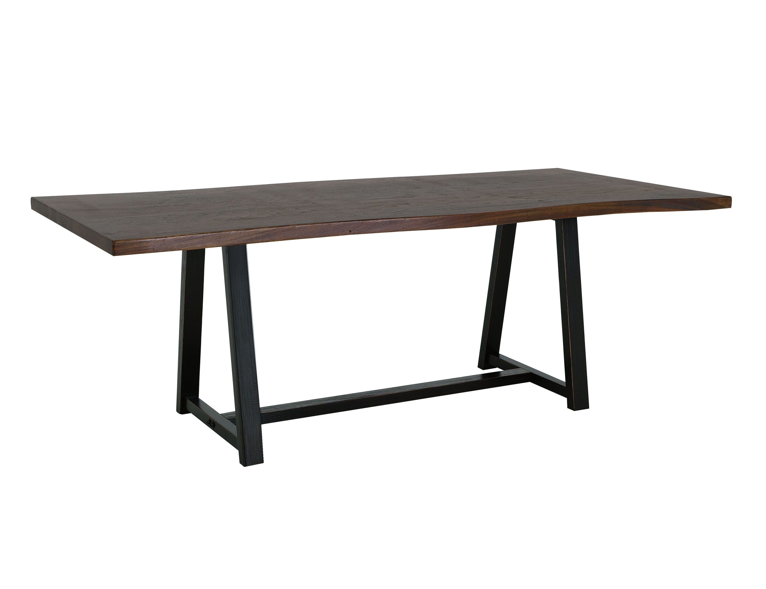 Walnut Trestle Dining Table in Walnut Brown