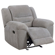 Gilson - Chenille Upholstered Reclining Glider Recliner