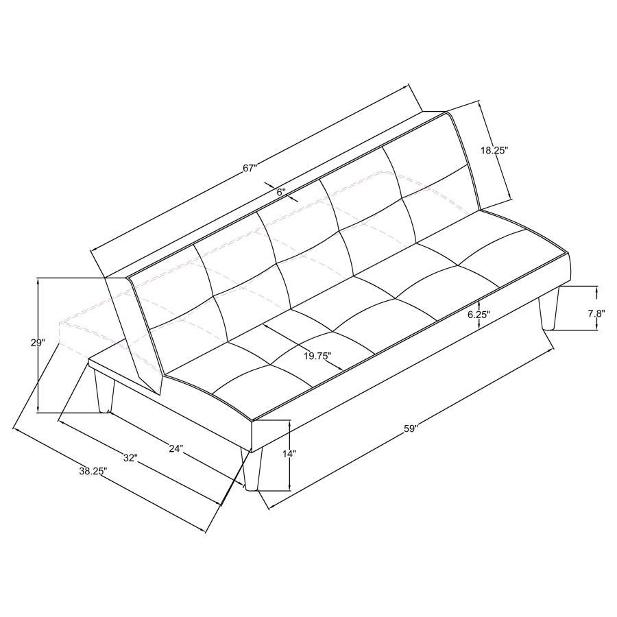 Katrina Upholstered Tufted Convertible Sofa Bed
