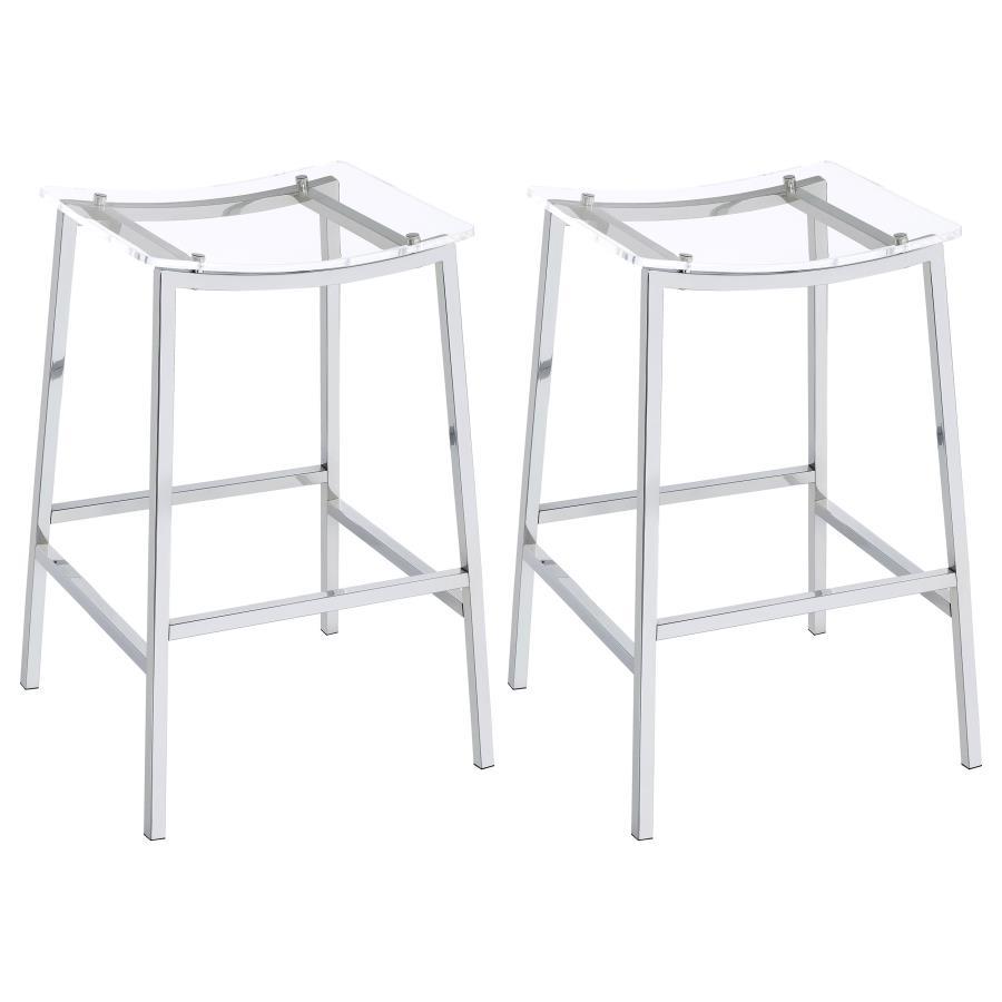 Jovani Acrylic Backless Bar Stools (Set of 2)