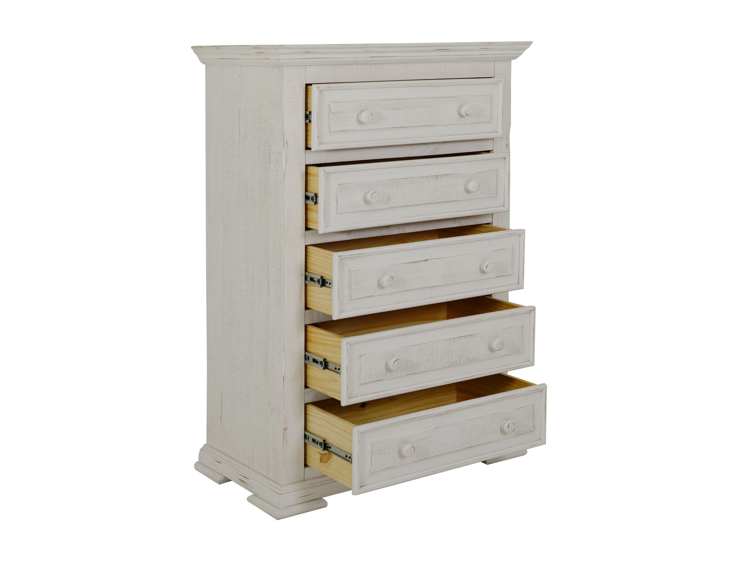 Terra 5 Drawer Chest Solid Pine Wood