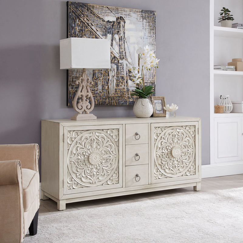 Sundance 2 Door 3 Drawer Wood Accent Cabinet