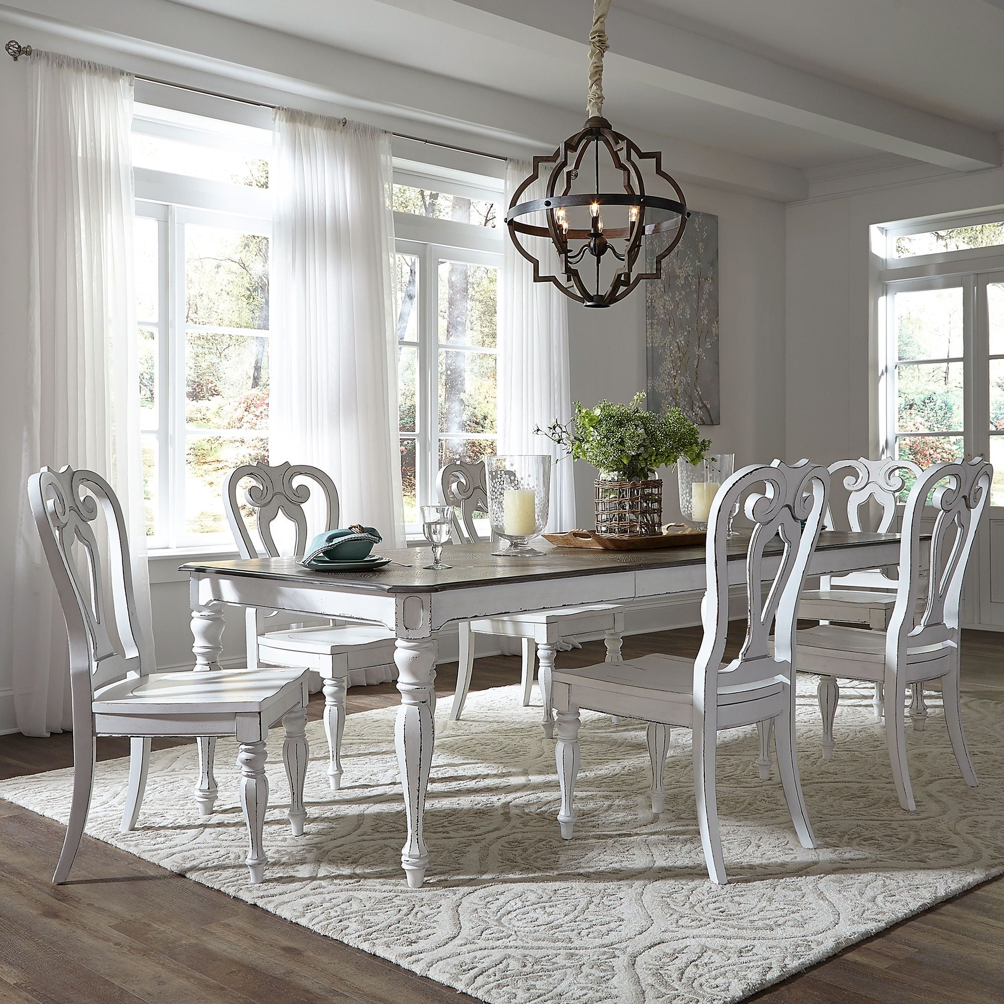 Magnolia Manor Leg Dining Table Set