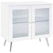 Nieta 2 Door White High Gloss Accent Cabinet