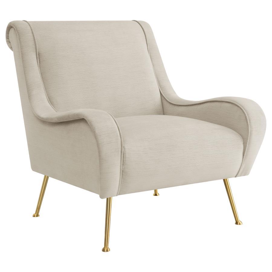 Ricci Upholstered Saddle Arm Accent Chair