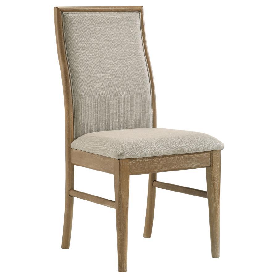 Dining Side Chairs with Linen-Like Wheat Fabric