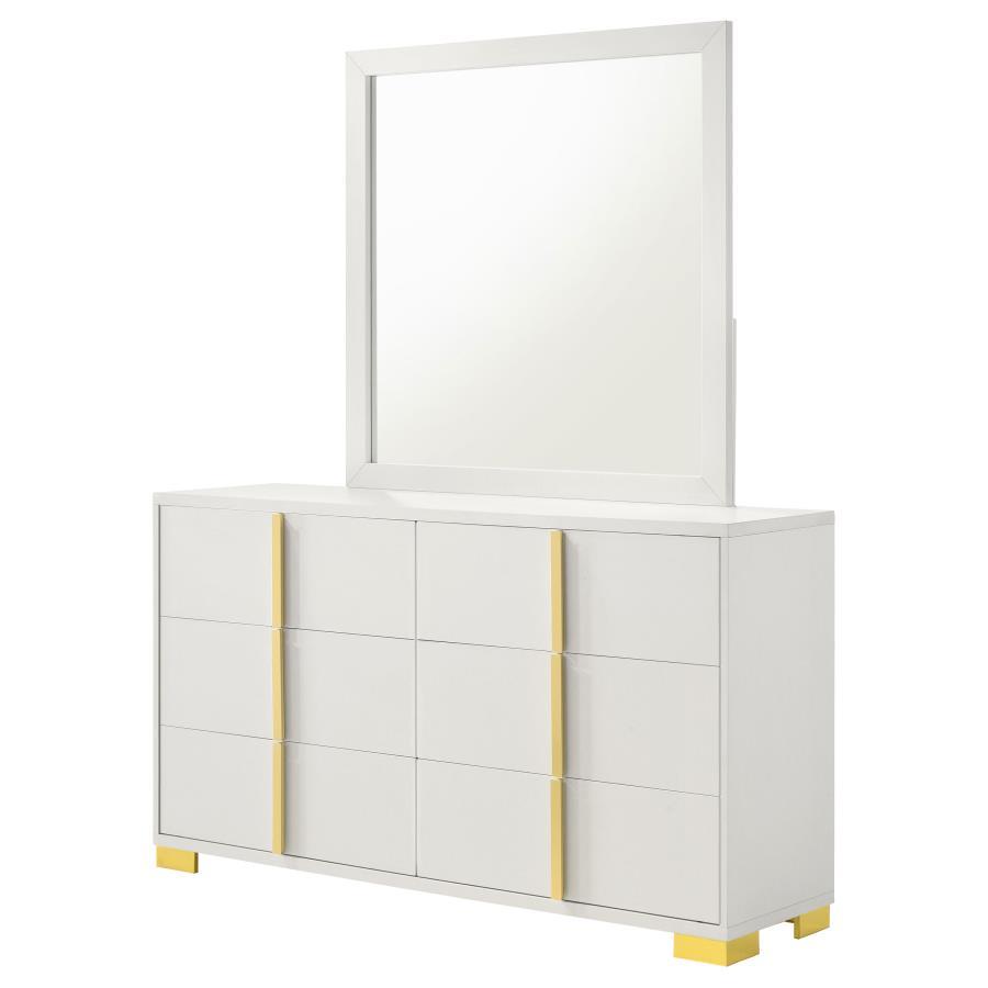 Marceline 6-Drawer Dresser With Mirror