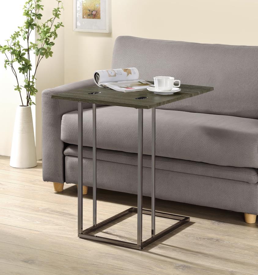 Pedro Expandable C-Shaped Sofa Side Table